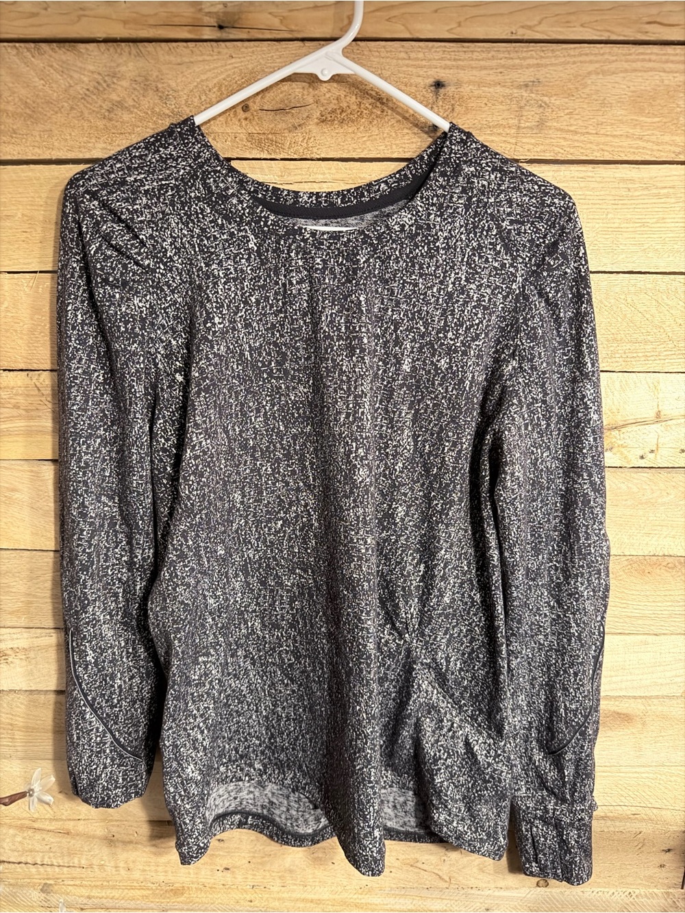 lululemon athletica Long Sleeve Heathered Black & Gray Top cold weather great co